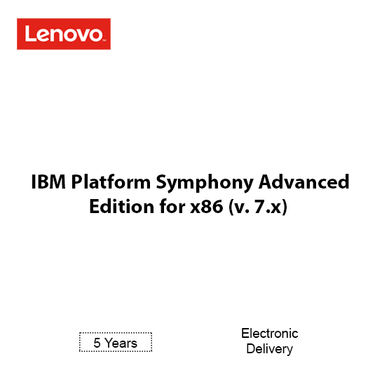 IBM Platform Symphony Advanced Edition for x86 (v. 7.x) - license + 5 Years Software Subscription and Support - 1 resource value unit - Linux, Win, AIX, Solaris 