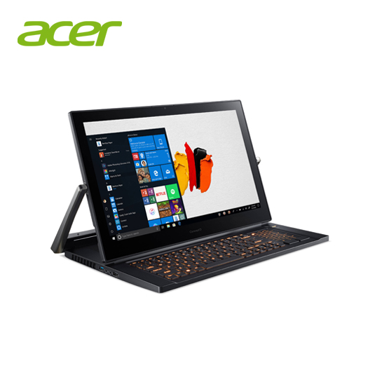 Acer Conceptd 9 CN917-71-96FM Flip-hinge Design - Core i9 9980HK  2.4 Ghz - Windows 10 Pro 64-bit - 32 Gb Ram - 1.024 Tb Ssd - 17.3" Ips Touchscreen 3840 X 2160 (ultra Hd 4K) - Gf Rtx 2080 - Bluetooth, Wi-fi - Black - Kbd: Us International 