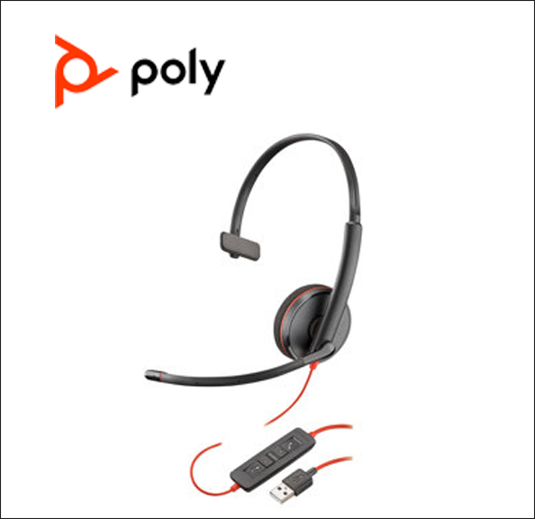 Poly Blackwire C3210 USB-A 3200 Series - headset - on-ear - wired - USB - black 
