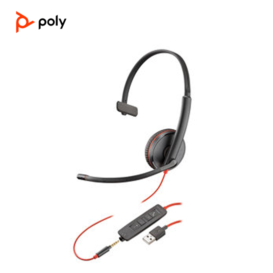Poly Blackwire C3215 USB 3200 Series - headset - on-ear - wired - USB, 3.5 mm jack 