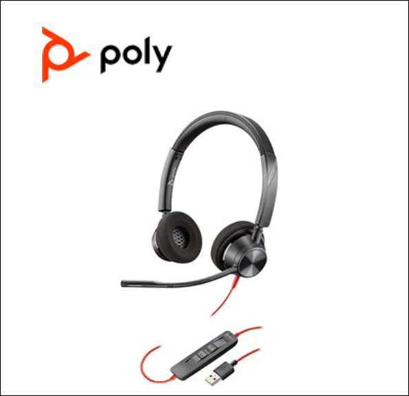 Poly Plantronics Blackwire 3320-M - Microsoft Teams - 3300 Series - headset - on-ear - wired - USB-A 