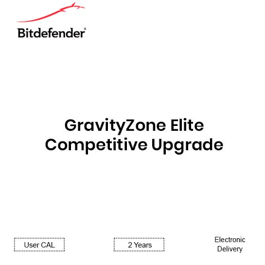 BitDefender GravityZone Elite Competitive upgrade subscription license (2 years) - 1 user - volume - 1000-2999 licenses - Win 