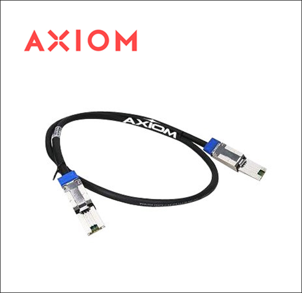 Axiom SAS external cable - 26 pin 4x Shielded Mini MultiLane SAS (SFF-8088) (M) to 26 pin 4x Shielded Mini MultiLane SAS (SFF-8088) (M) - 3.3 ft - for HPE Disk Enclosure D6000; Modular Smart Array 1040, 2040, 2040 10, P2000 G3 