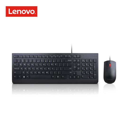 Lenovo Essential Wired Combo Keyboard and mouse set - USB - Spanish - Latin America - for IdeaCentre AIO 3 24; 3 27; 5 24; 5 27; ThinkPad L15 Gen 2; P14s Gen 2; T14 Gen 2 
