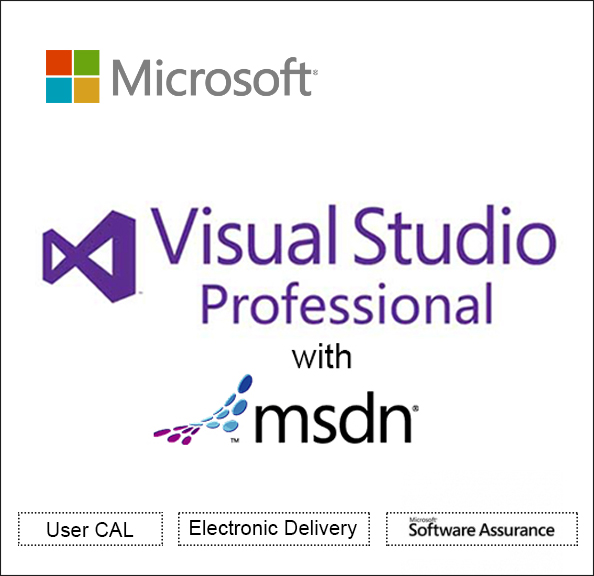 Microsoft Visual Studio Professional with MSDN License & software assurance - 1 user - charity, Microsoft Qualified - Charity - Win - All Languages Software Licensing,Software Assurance
