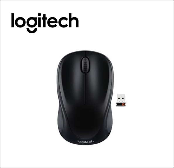 Logitech M325 Mouse - right and left-handed - optical - wireless - 2.4 GHz - USB wireless receiver - black 