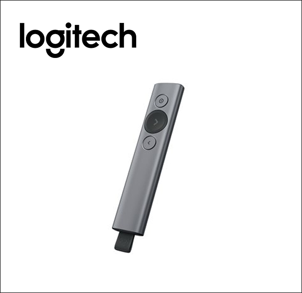 Logitech Spotlight Presentation remote control - 3 buttons - slate 