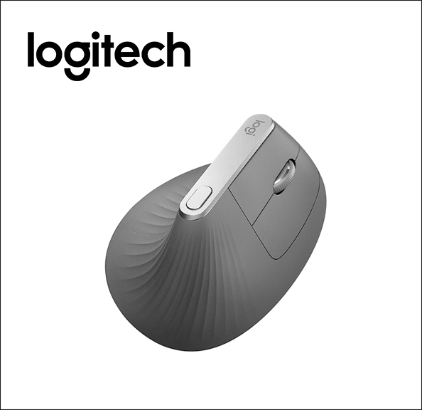 Logitech MX Vertical Vertical mouse - ergonomic - optical - 6 buttons - wireless, wired - Bluetooth, 2.4 GHz - USB wireless receiver - graphite 