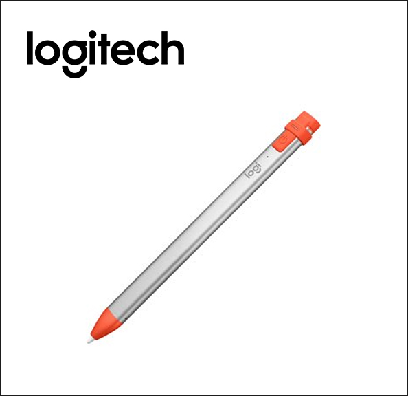 Logitech Crayon Digital pen - wireless - intense sorbet - for Apple 10.2-inch iPad; 10.5-inch iPad Air; 11-inch iPad Pro; 9.7-inch iPad; iPad mini 5 