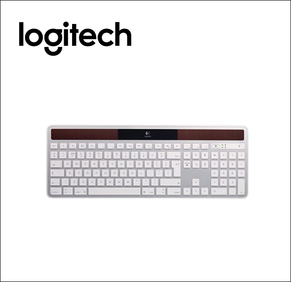 Logitech Wireless Solar K750 for Mac Keyboard - wireless - 2.4 GHz - English - white - for Apple iMac; iMac Pro (Late 2017); Mac mini; Mac Pro; MacBook; MacBook Air; MacBook Pro 