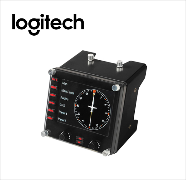 Logitech Flight Instrument Panel Flight simulator instrument panel - wired - for PC 