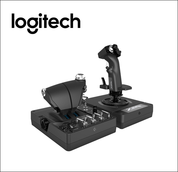 Logitech X56 H.O.T.A.S. Joystick and throttle - wired - black/gray - for PC 