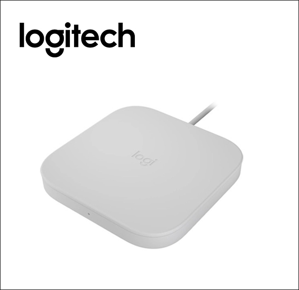 Logitech Powered Pad Wireless charging pad + AC power adapter - 9 Watt - Fast Charge - off white 