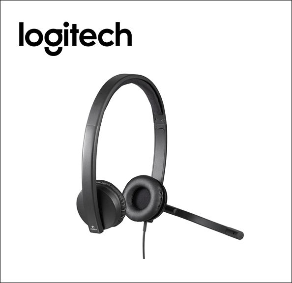 Logitech USB Headset H570e Headset - on-ear - wired - USB - Certified for Skype for Business, Lync 2013 Certified 