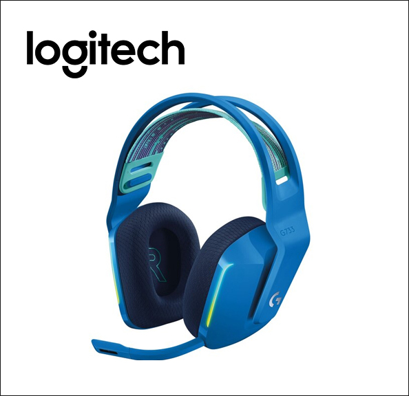 Logitech G733 LIGHTSPEED Wireless RGB Gaming Headset Headset - 7.1 channel - full size - 2.4 GHz - wireless - blue 