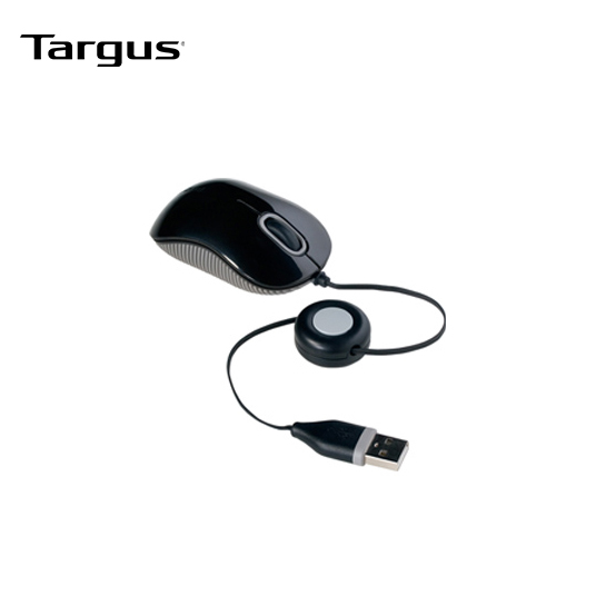 Targus Compact Mouse - right and left-handed - optical - wired - USB - gray, black 