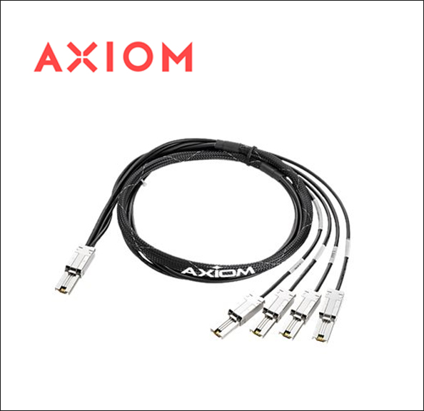 Axiom SAS external cable - 26 pin 4x Shielded Mini MultiLane SAS (SFF-8088) (M) to 26 pin 4x Shielded Mini MultiLane SAS (SFF-8088) (M) - 6.6 ft - for HPE MSL2024, MSL4048, MSL8096; StorageWorks MSL4048; StoreEver MSL2024, MSL4048, MSL8096 