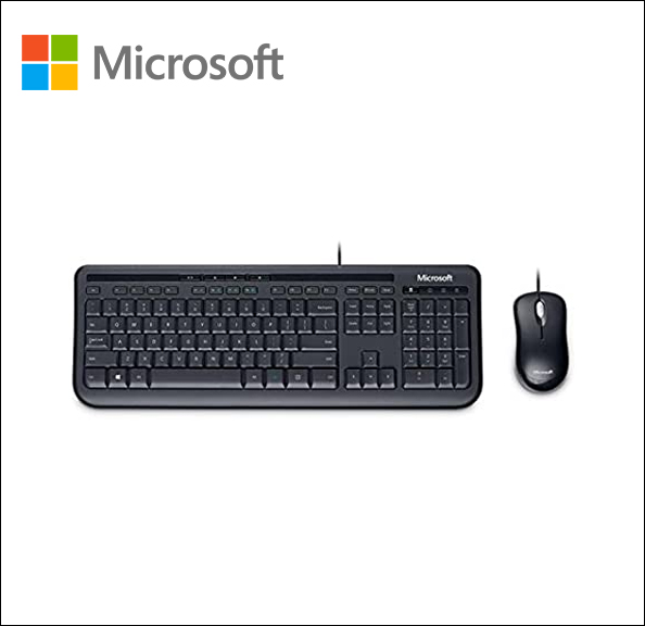 Microsoft Wired Desktop 600 Keyboard and mouse set - USB - QWERTY - US - black Software Licensing,Software Assurance