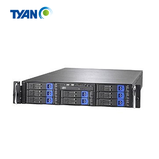 Tyan Tank TA26 B5380T26V8H-RS Server - rack-mountable - 2U - 2-way - no CPU - RAM 0 GB - SATA - hot-swap 3.5" bay(s) - no HDD - ATI ES1000 - GigE - monitor: none 
