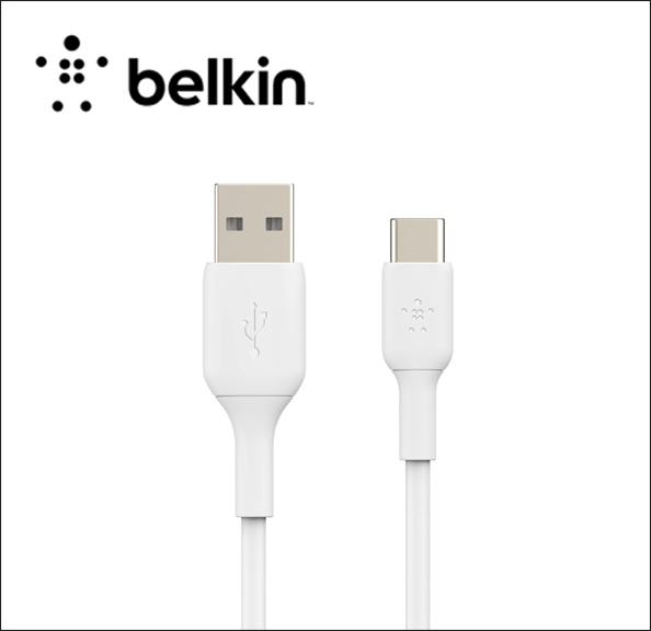 Belkin BOOST CHARGE USB cable - USB-C (M) to USB (M) - 3.3 ft - white 