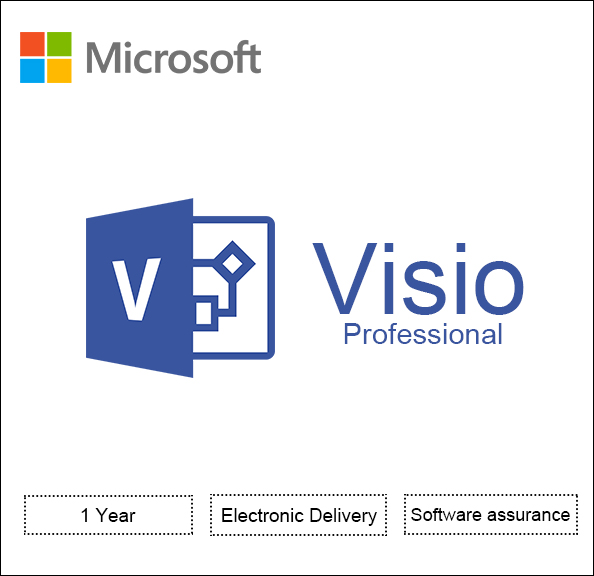 Microsoft Office Visio Professional Software assurance - 1 PC - Open Value - level D - additional product, 1 Year Acquired Year 1 - Win Software Licensing,Software Assurance