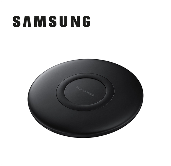 Samsung Wireless Charging Pad Slim EP-P1100 Wireless charging pad - 1 A - FC - black - for Galaxy Note5, Note8, Note9, S6, S7, S8, S8+, S9, S9+ 