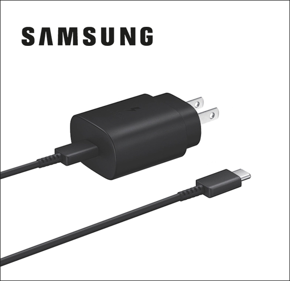 Samsung Fast Charging Wall Charger EP-TA800 Power adapter - 25 Watt - 3 A - SFC (USB-C) - on cable: USB-C - black - for Galaxy A20, A50, A70, A8s, M30, M40, Note10, S20, S20 5G, S20+ 5G, Z Flip, Z Flip 5G 