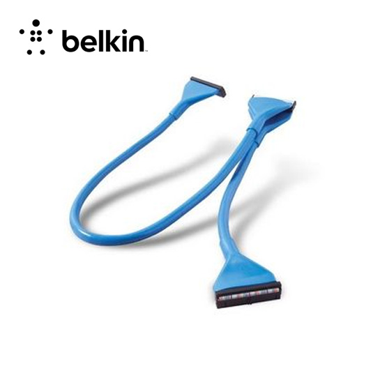 Belkin IDE / EIDE cable - UDMA 66/100/133 - 40 pin IDC (F) to 40 pin IDC (F) - 2 ft - round - blue 