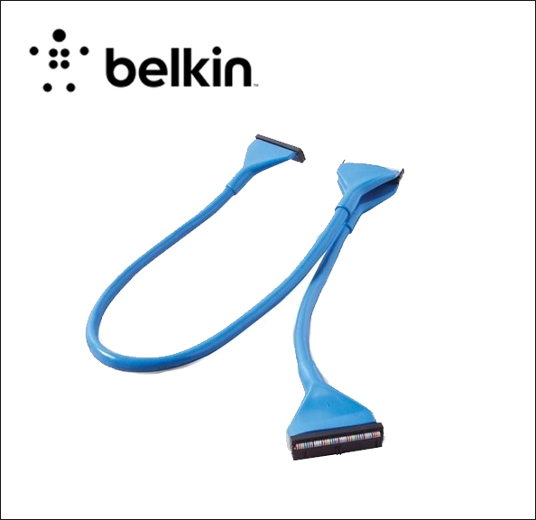 Belkin IDE / EIDE cable - UDMA 66/100/133 - 40 pin IDC (F) to 40 pin IDC (F) - 3 ft - round - blue 