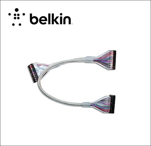 Belkin IDE / EIDE cable - UDMA 66/100/133 - 40 pin IDC (F) to 40 pin IDC (F) - 10 in - round - silver 
