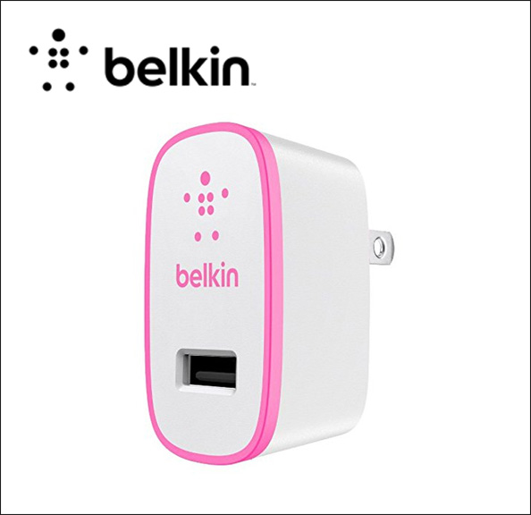 Belkin BOOST UP Home Charger Power adapter - 12 Watt - 2.4 A (USB) - pink 