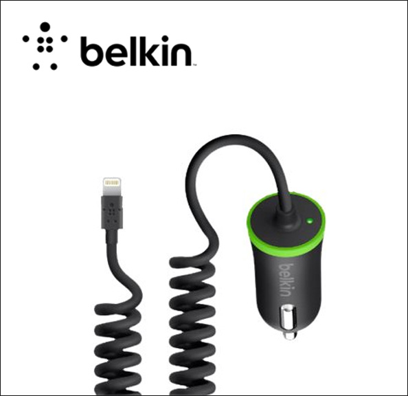 Belkin BOOST UP Car Charger Car battery charger - 12 Watt - 2.4 A (Lightning) - black 