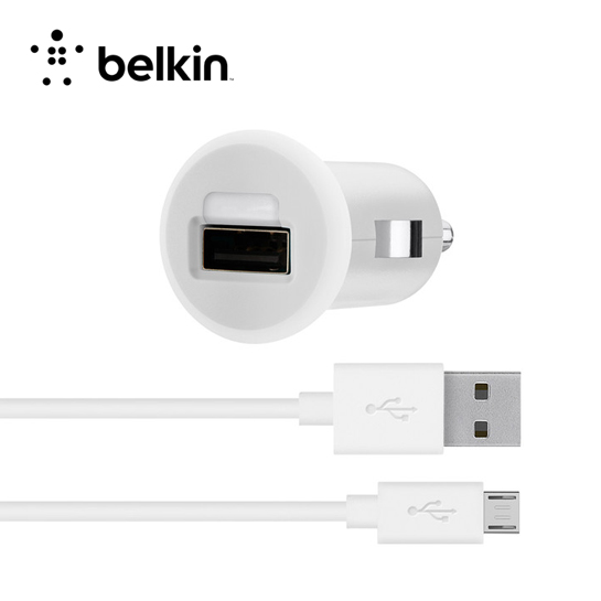 Belkin Components Micro Car Chgr,2.1A,Universal,W/4  Micr 