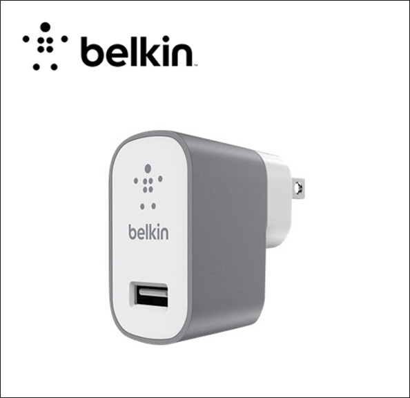 Belkin MIXIT Metallic Home Charger Power adapter - 2.4 A (USB) - gray 