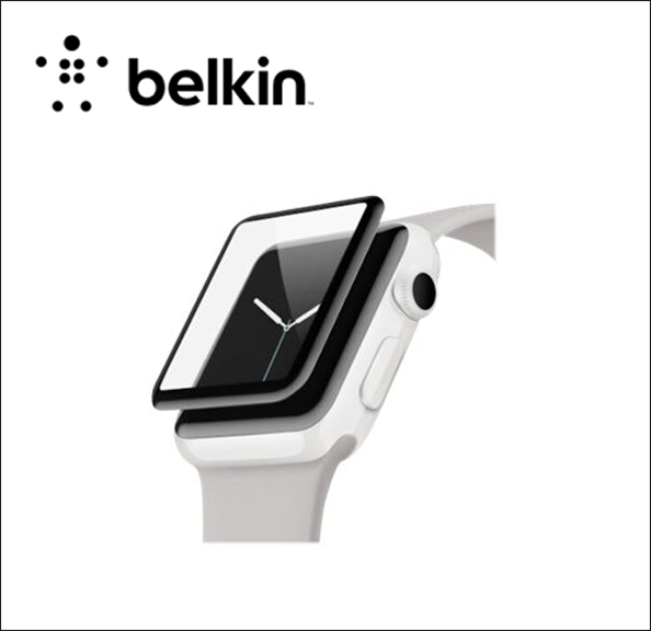 Belkin ScreenForce UltraCurve Screen protector for smart watch - glass - for Apple Watch (38 mm) 