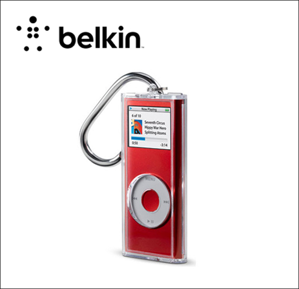 Belkin Acrylic Case for iPod nano w/ Carabiner Clip Case for player - acrylic - clear - for Apple iPod nano (2G) 