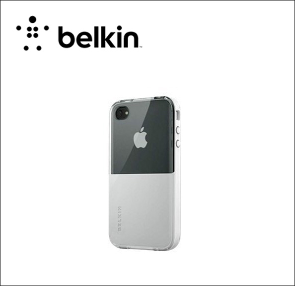 Belkin Shield Eclipse Case for cell phone - polycarbonate - white pearl - for Apple iPhone 4 