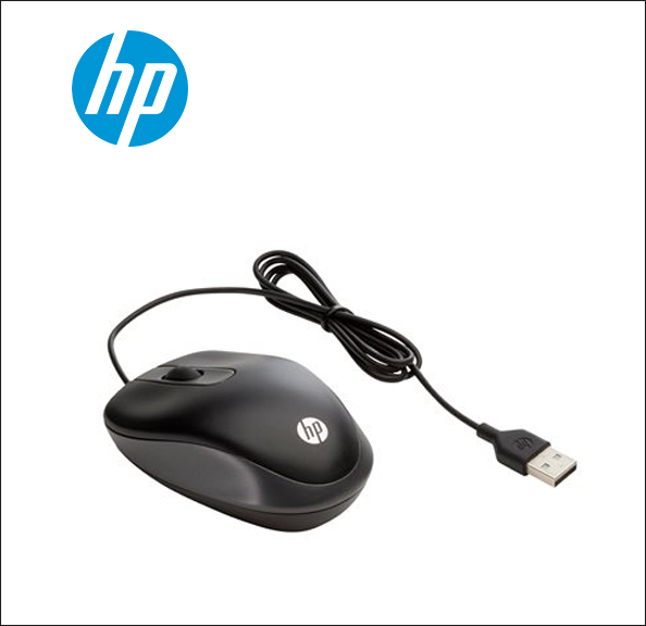 HP Travel Mouse - optical - 3 buttons - wired - USB - for HP 340 G7, 470 G8; Chromebook 11 G9, 14 G7; Chromebook x360; ProBook 635; ProBook x360 
