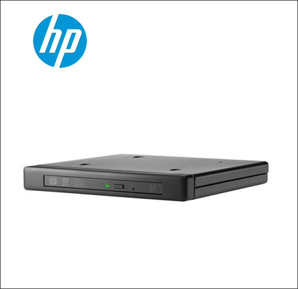 HP Disk drive - DVD±RW (±R DL) / DVD-RAM - 8x/8x/5x - SuperSpeed USB 3.0 - external - jack black - for HP 260 G3, 260 G4; EliteDesk 705 G5; EliteOne 800 G6; ProDesk 400 G5, 405 G4, 600 G4 
