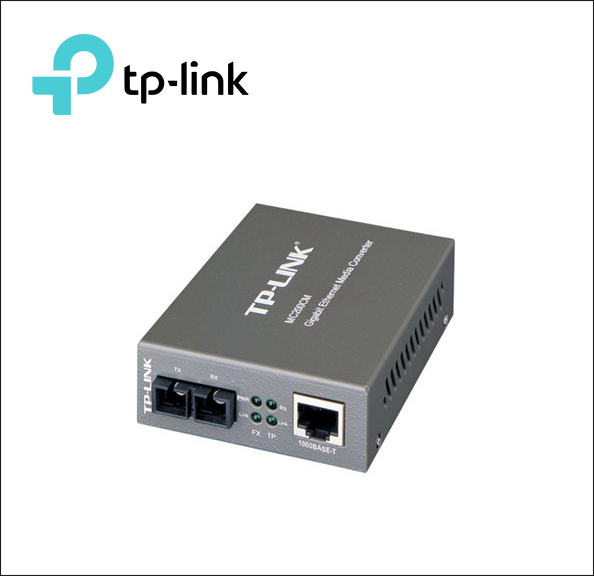 TP-Link MC210CS Fiber media converter - GigE - 1000Base-FX, 1000Base-T - RJ-45 / SC single-mode - up to 9.3 miles - 1310 nm - for P/N: TL-MC1400 