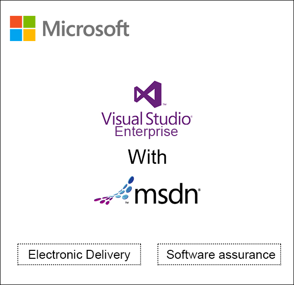 Microsoft All Language Software Assurance Step Up Open License Value No  Level 1 Year Visual Studio Professional With MSDN Additional Product
