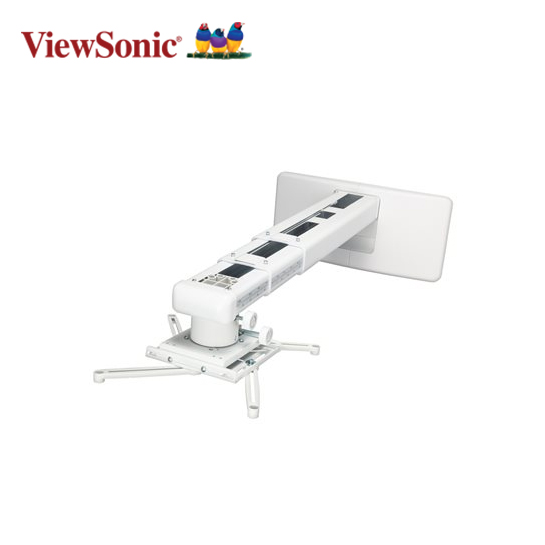 ViewSonic PJ-WMK-305 Mounting kit (wall mount, mounting plate, adjustable mounting arm) for projector - white - for ViewSonic LS620, LS625, PS501, PS600, PX706; LightStream PJD5353, PJD5553, PJD6552 