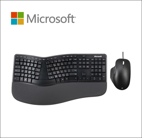 Microsoft Ergonomic Desktop Keyboard and mouse set - USB - QWERTY - English - black Subscription License,Software Licensing
