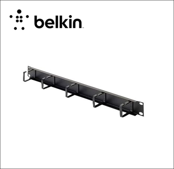 Belkin Single-Sided Cable Manager Rack cable management panel - black - 1U - 19" 