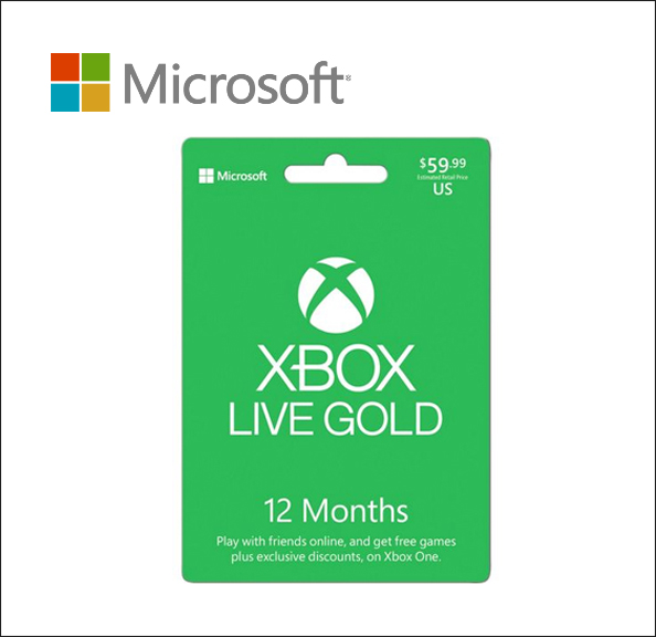 Microsoft Live Gold Card 1 Mês - Live Brasil - Xbox 360 e Xbox One