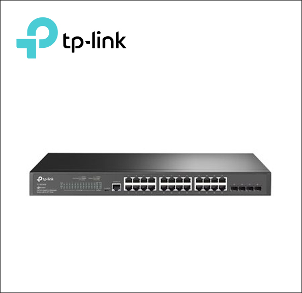 TP-Link JetStream TL-SG3428 Switch - managed - 24 x 10/100/1000 + 4 x Gigabit SFP - rack-mountable 
