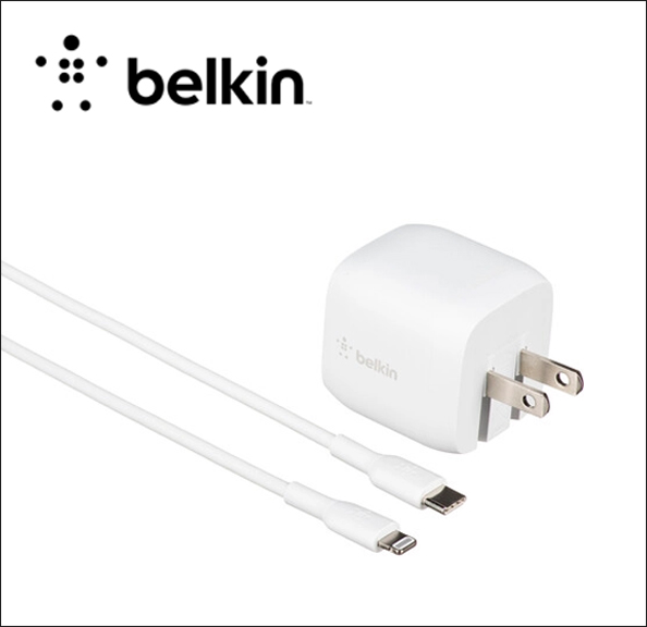 Belkin BOOST CHARGE Power adapter - 30 Watt - Fast Charge, PD (USB-C) - white - for Apple iPad/iPhone/iPod (Lightning) 